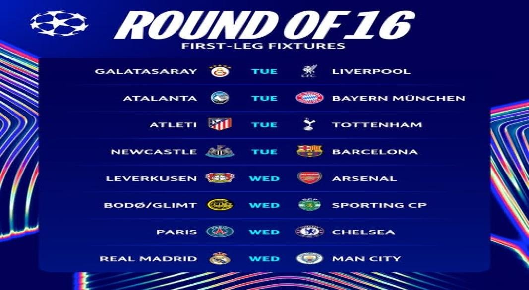 ROUND OF 16 FIXTURES