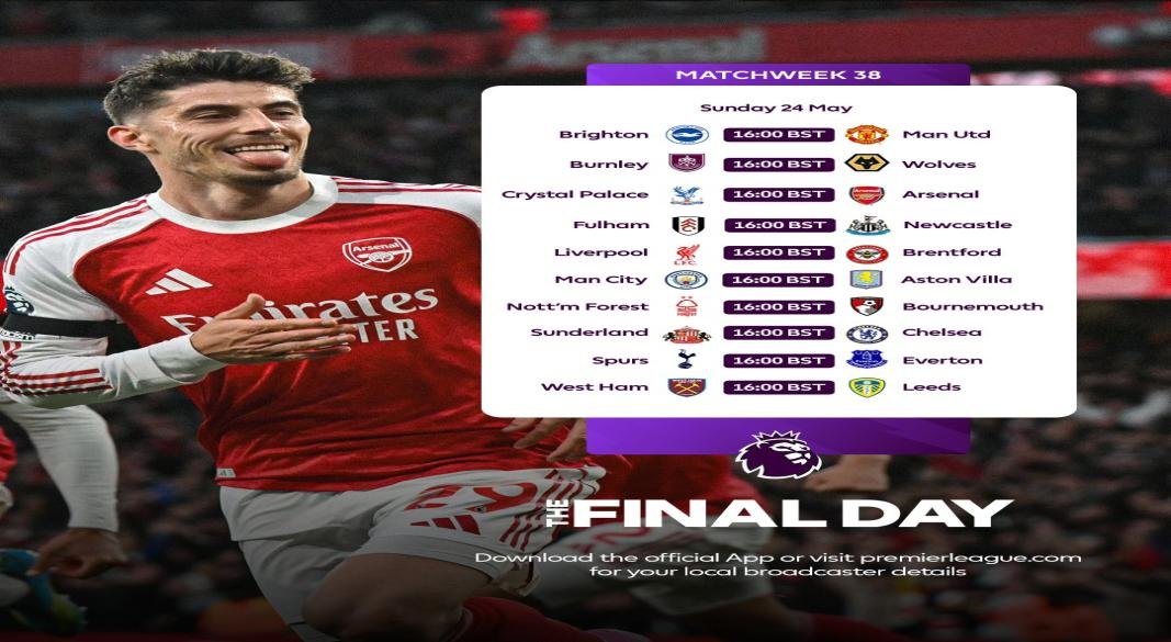MATCHWEEK 38 FIXTURES