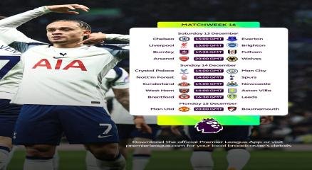 English Premier League Fixtures