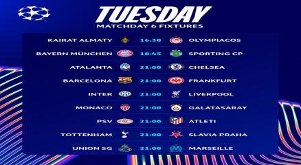 UEFA Champions League Fixtures
